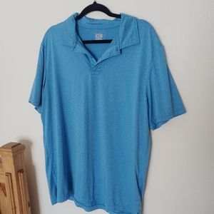 32 Degrees Cool weatherproof blue polo, XL